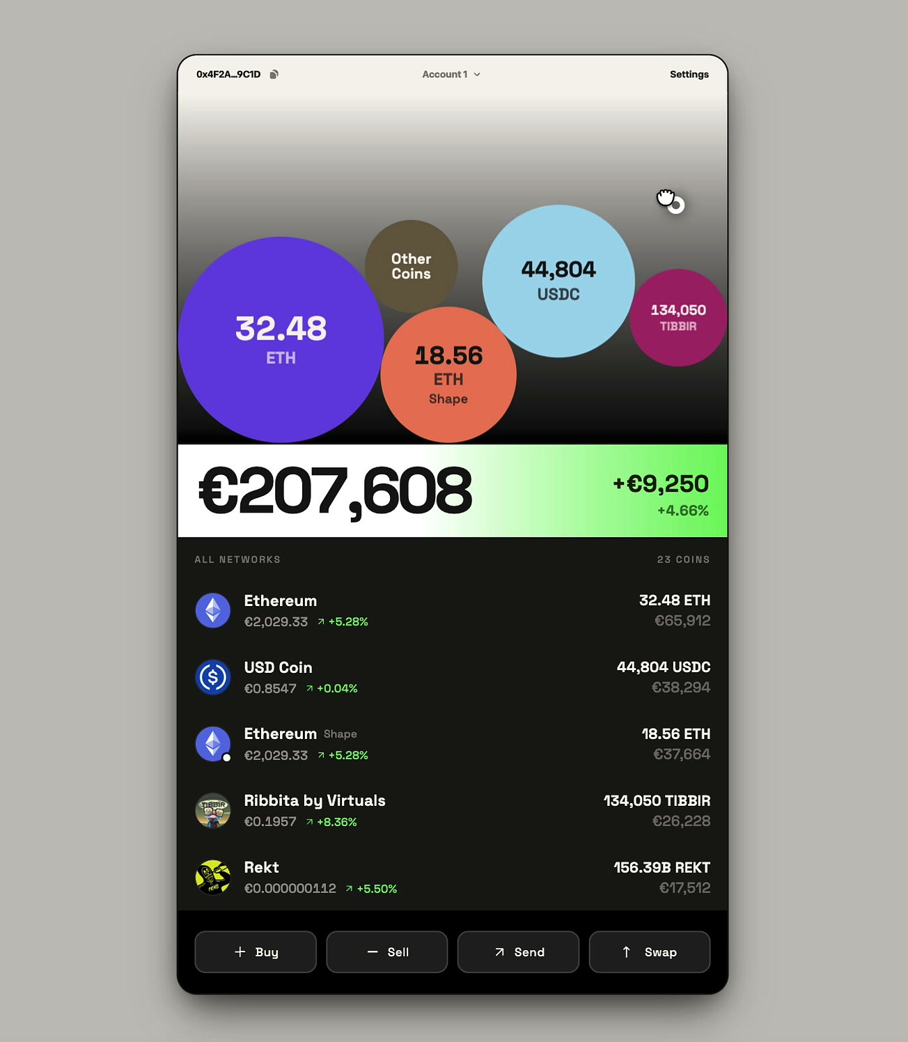 Crypto wallet app prototype